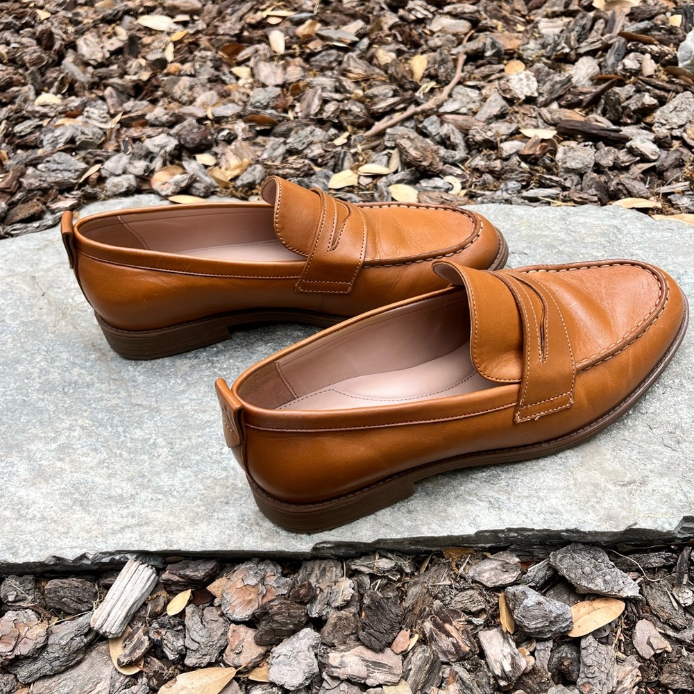 Cole Haan Cognac Leather Loafers